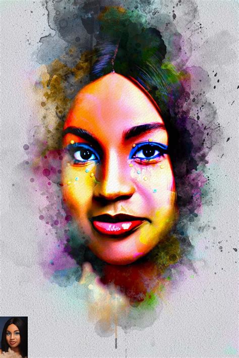 Colorful Portrait Digital Painting - Design Cuts