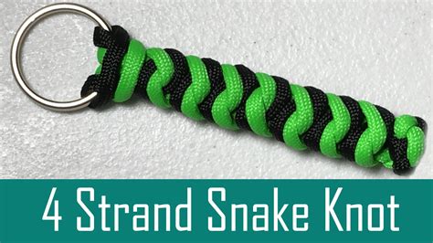 DIY Paracord Keychain - 4 Strand Snake Knot - Paw-Palz