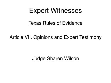 PPT - Expert Witnesses PowerPoint Presentation, free download - ID:315898