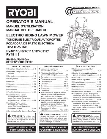 RYOBI RY408110 40V SNOW SHOVEL KIT Owner Manual | Manualzz