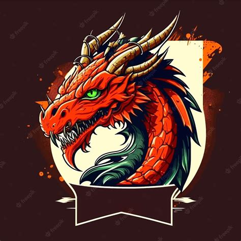 Premium Vector | Red Dragon, esports mascot design, gaming logo template, illustration