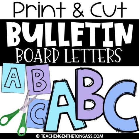 Printable Bulletin Board Letters A-Z a-z 0-9 – Teaching in the Tongass