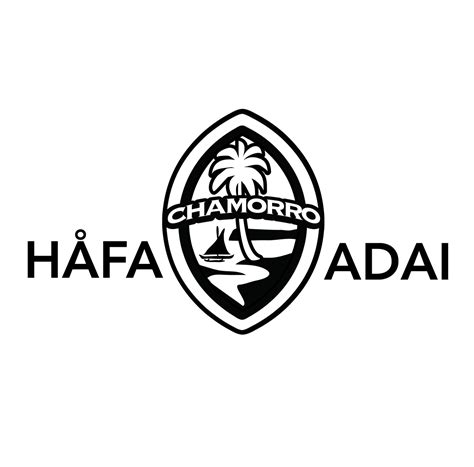 Hafa Adai Chamorro Guam Seal Decal (Choose Color) 14 Inches wide