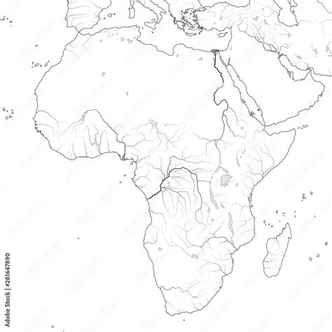 Africa Map Outline With Rivers