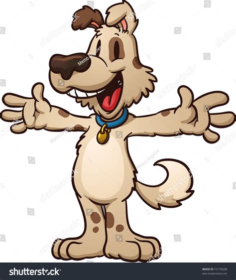 Cute Cartoon Dog Ready Hug Vector: стоковая векторная графика (без лицензионных платежей ...