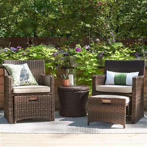 Halsted 5pc All-Weather Wicker Outdoor Patio Chat Set - Red - Threshold ...