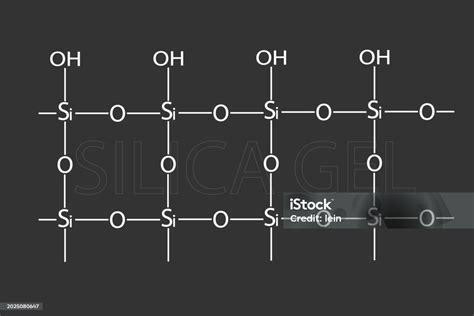 Silica Gel Molecular Skeletal Chemical Formula Stock Illustration ...