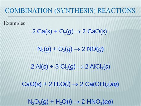 Combination Reaction Examples Pdf at Odis Maynard blog