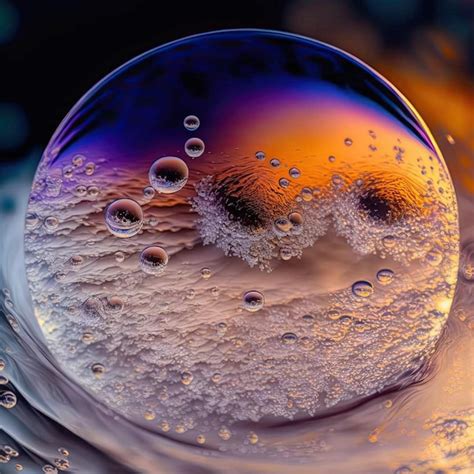 Premium AI Image | A water droplet is reflected in a water droplet.