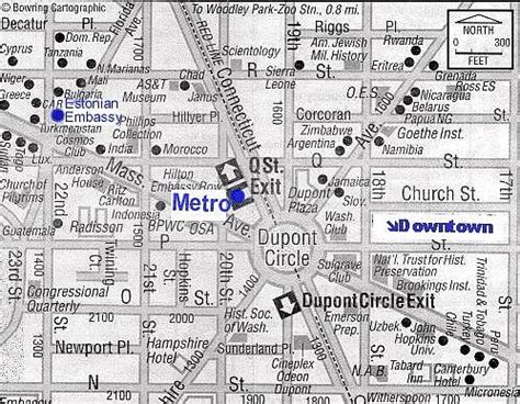 Embassy Row Washington Dc Map | Tourist Map Of English