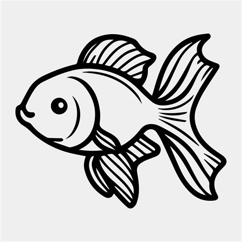 Gold Fish Clip Art Black And White