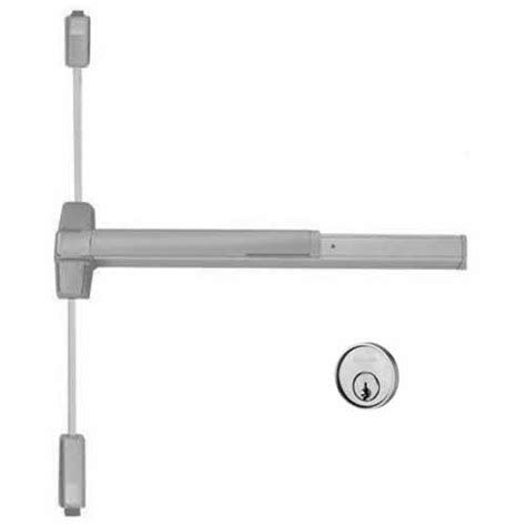 Von Duprin 9827NL-OP surface vertical rod exit device with night latch cylinder assembly