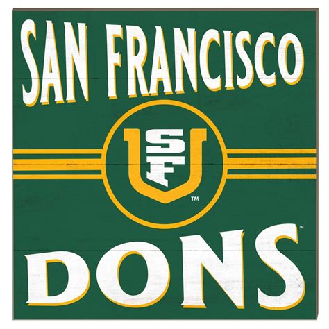 San Francisco Dons 10" x 10" Retro Team Sign