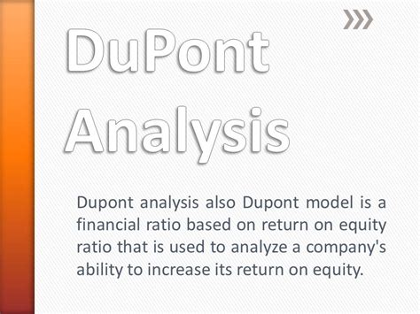 Dupont Analysis with Example .ppt Notes - BBA|mantra