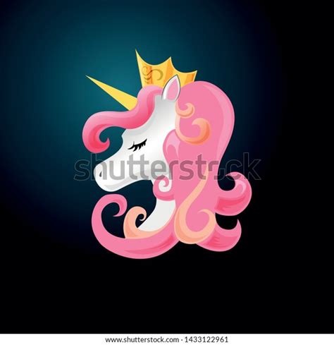 Cute Unicorn Princess Background Vector Stock Vector (Royalty Free ...