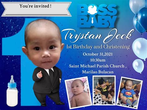 Baby Boy Invitations, Christening Invitations, Birthday Invitations, Baby Boy 1st Birthday Party ...