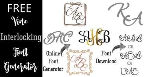 FREE vine monogram font | Download or use online