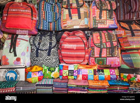 Cambodia, Siem Reap, The Old Market, Display of Handicraft Products Stock Photo - Alamy