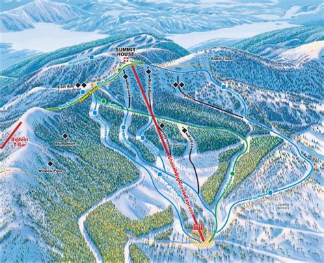 Whitefish Mountain - north side trail map | Whitefish mountain, Whitefish montana, Mountain resort