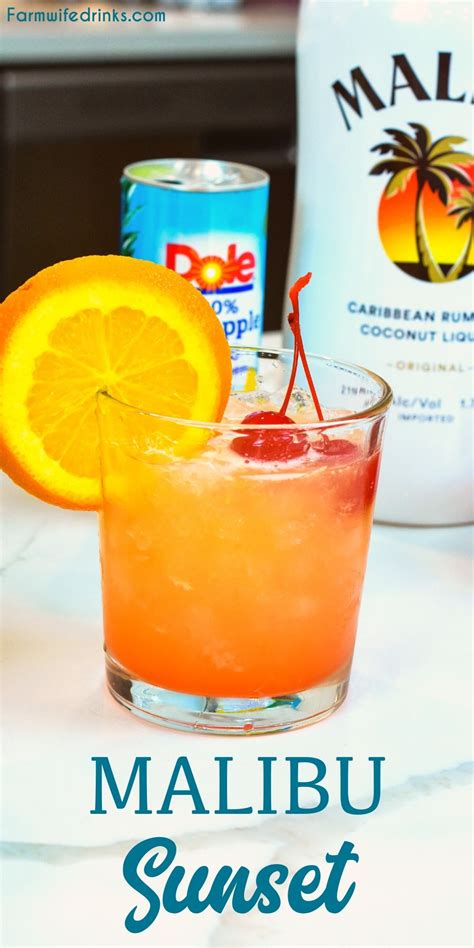 Malibu sunset drink – Artofit