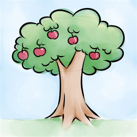 Apple Tree Drawing - ClipArt Best