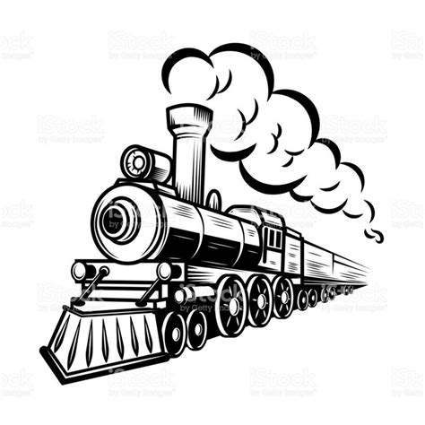 Retro train illustration isolated on white background. Design element... | Train illustration ...