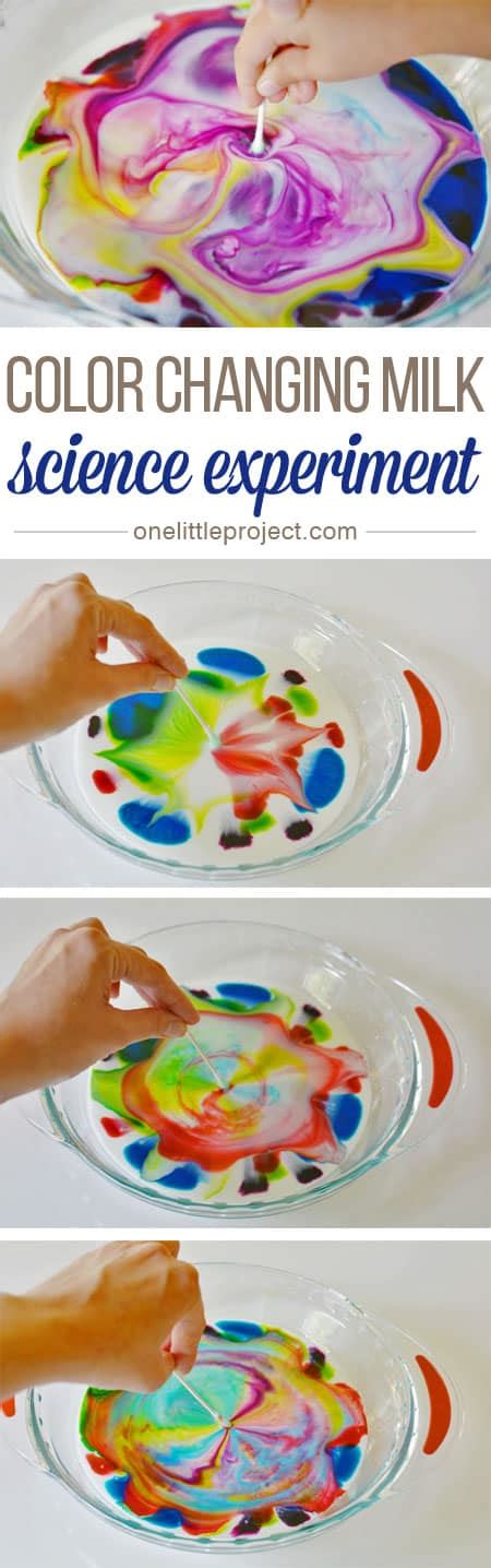 Color Changing Milk Experiment and Video