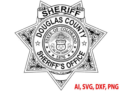 Douglas County Sheriff Badge Logo Seal Custom Ai Vector - Etsy UK