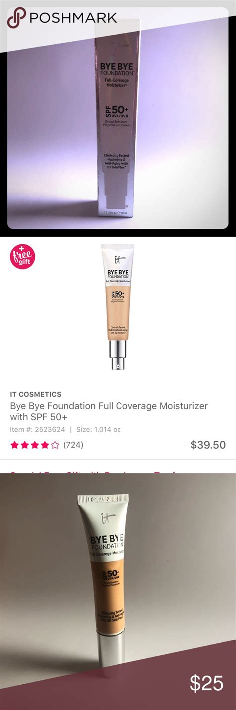 IT COSMETICS Bye Bye Foundation Full Coverage | Full coverage foundation, Moisturizer with spf ...