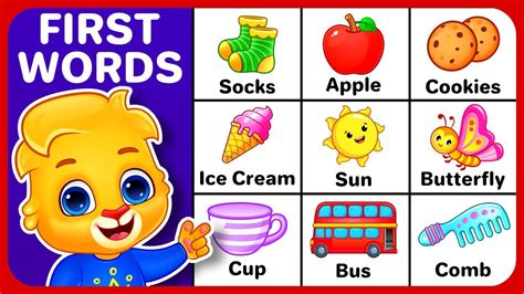 Baby's First Words | Baby Learning Videos | Flash Cards To Learn First Words For Babies ...