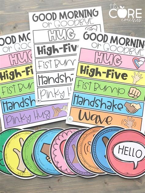 Morning Greetings: Hug, Handshake, High-Five, or Fistbump | Classroom ...