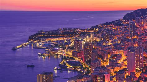 Monte Carlo Wallpaper 4K, Cityscape, Sunset, Dawn, Harbor