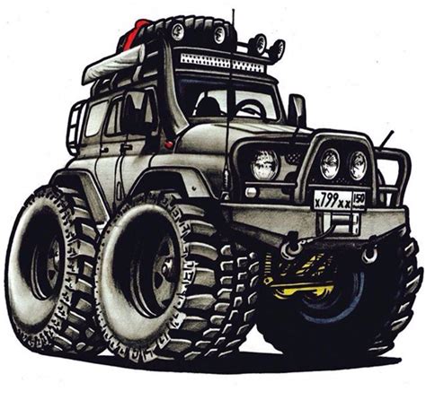 Truck camping Mods | Monster truck art, Jeep art, Cool car drawings