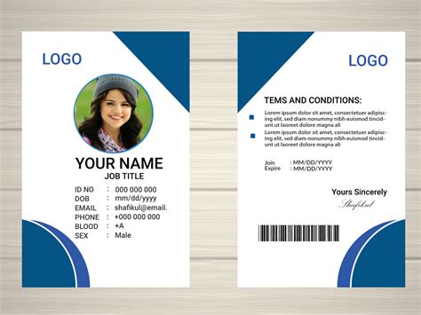 Standard ID Card Size by Freelancer Shafikul on Dribbble