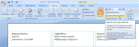 microsoft word - Labels mail merge repeats on subsequent pages? - Super User