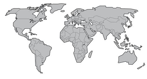 World Map Outline High Resolution Vector at GetDrawings | Free download