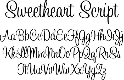 Sweetheart Script Font by Typadelic | Lettering alphabet, Lettering, Hand lettering alphabet