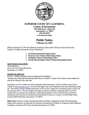 Superior Court Of California Sacramento County - Fill and Sign ...