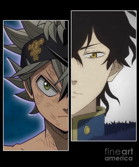 Black Clover Face Art Asta Yuno Drawing by Anime Art - Pixels