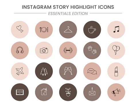 Instagram Story Highlight Icon Set by Clara Fetherston on Dribbble