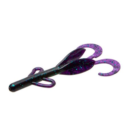 ZOOM BABY BRUSH HOG JUNE BUG BLACK BASS FISHING SOFT LURE...