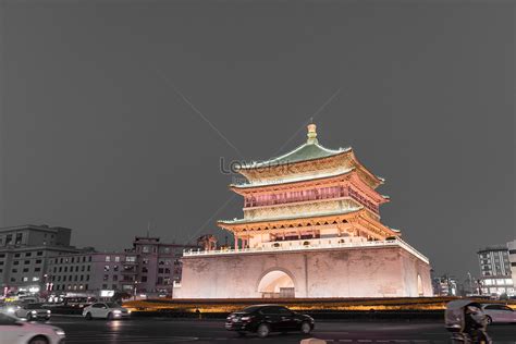 Xian Bell Tower At Night Picture And HD Photos | Free Download On Lovepik