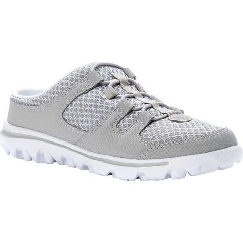 Propet - Women's Propet TravelActiv Slide Backless Sneaker Grey Mesh 7. ...