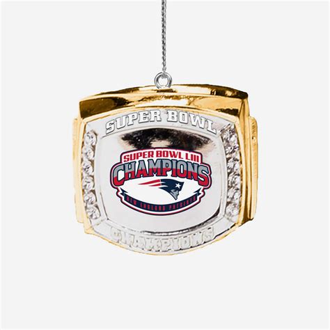 New England Patriots Super Bowl LIII Champions Ring Ornament FOCO