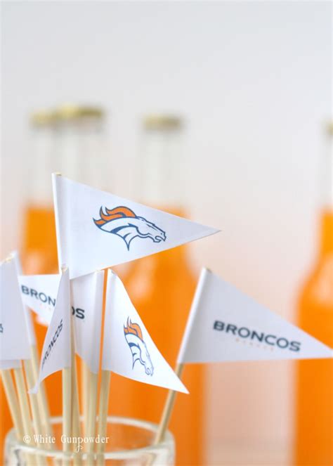 Super Bowl 50, Denver Broncos & Carolina Panthers, diy Mini Flags ...