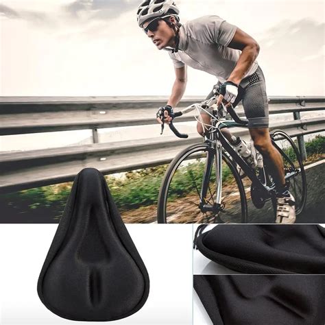 LumiParty Bicycle Seat Cover Ergonomic Soft Black Bicycle Seat Cover for Longer Cycling MTB 1.2 ...