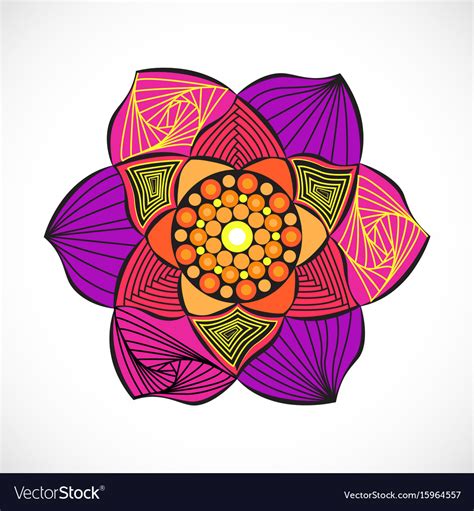 Flower mandala Royalty Free Vector Image - VectorStock