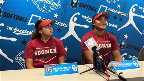 Oklahoma Softball: 3B Alyssa Brito and UTL Ella Parker press conference ...