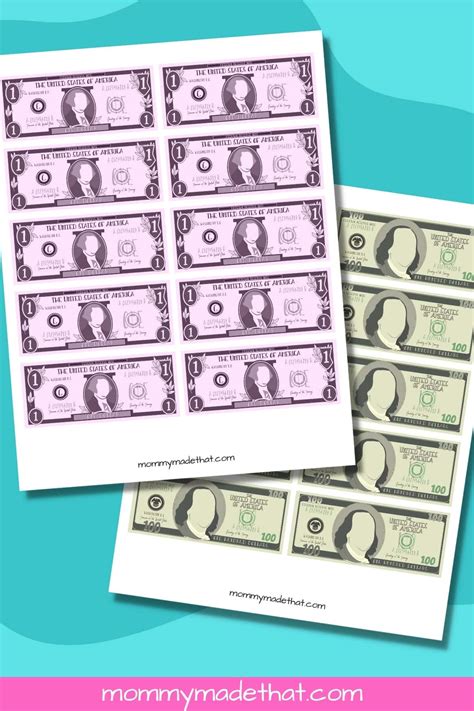 Printable Play Money (Lots of Free Fake Money Templates)