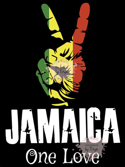 Jamaica One Love Peace Sign SVG & PNG – Handmade by Toya